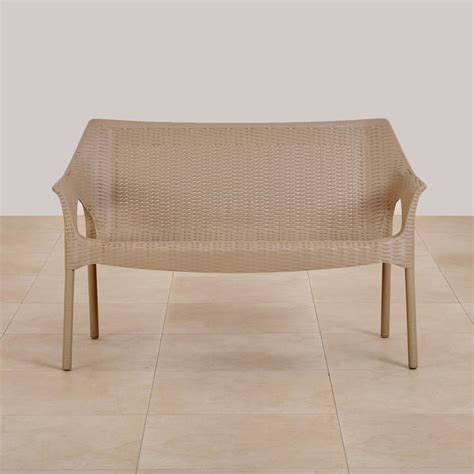 Buy (Refurbished) Abigail Polypropylene Outdoor Loveseat - Beige from ...