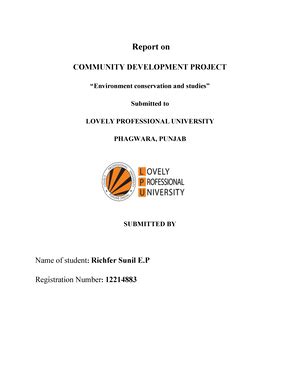 Sushant CDP - Community development project Report on Plantation ...