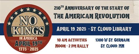 No Kings Protest, Great River Regional Library, Saint Cloud, 19 April ...