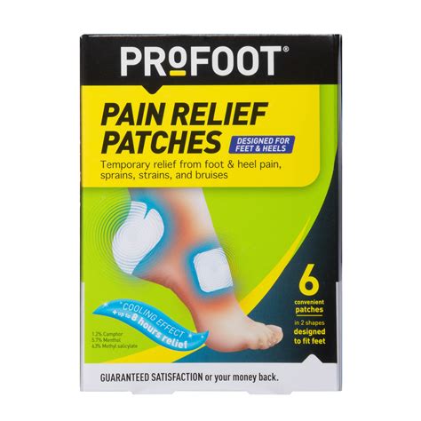 PROFOOT Pain Relief Patches for Foot and Heel Pain, 6 Count - Walmart.com