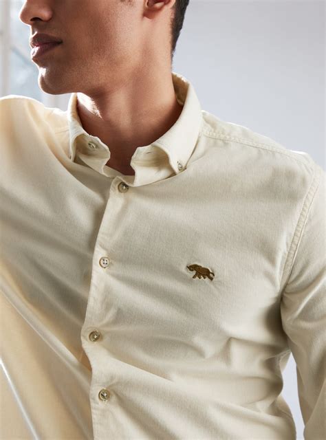 Buy Sierra Snow Shirt | Casual Off white Solid Shirts for Men Online ...