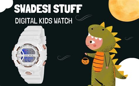 SWADESI STUFF Rubber Digital Multifunctional Pink Dial Sports Kids ...