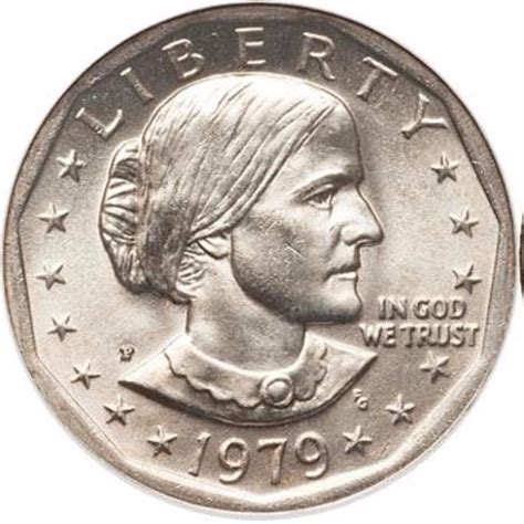 1979 US $1 Susan B. Anthony one dollar coin currency cash money ...