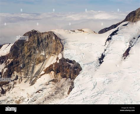 Aerial view of the south flank of Iliamna Volcano. Lake Clark National ...