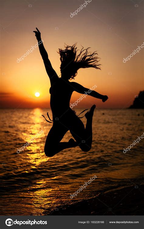 Jumping Woman Silhouette