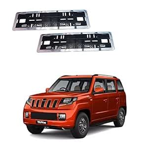 WheelCore Number Plate Frame with Chrome Suitable for Mahindra TUV 300 ...
