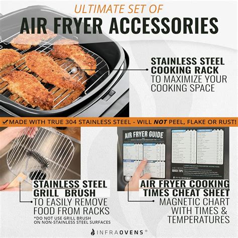 Buy 12 Pcs Air Fryer Accessories with Rack, Grill Pan, Air Fryer Cheat ...
