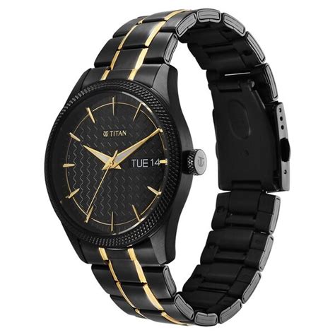 Buy Online Titan Regalia Opulent Quartz Analog with Day and Date Black ...