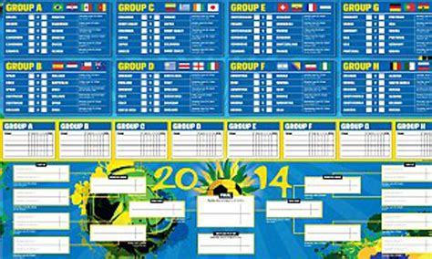 Printable World Cup Standings Chart