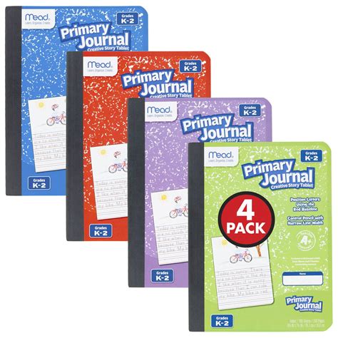Mead Primary Journal, Half Page Ruled, Grades K-2, 7 1/2 x 9 3/4, 100 ...