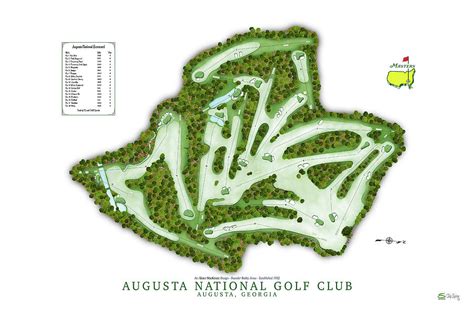 Image result for Augusta Golf Course Layout Map