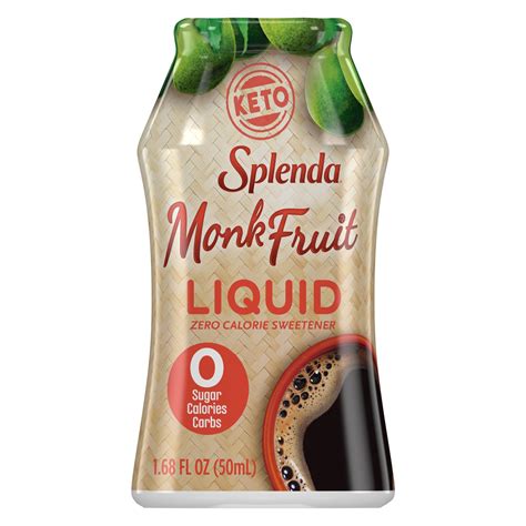 Splenda Monk Fruit Liquid Sweetener | Zero Calorie Liquid Sweetener ...