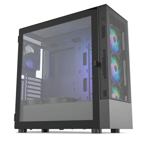 Buy Vetroo AL600 Black Mid-Tower ATX PC Case, Pre-Installed 3x120mm ...