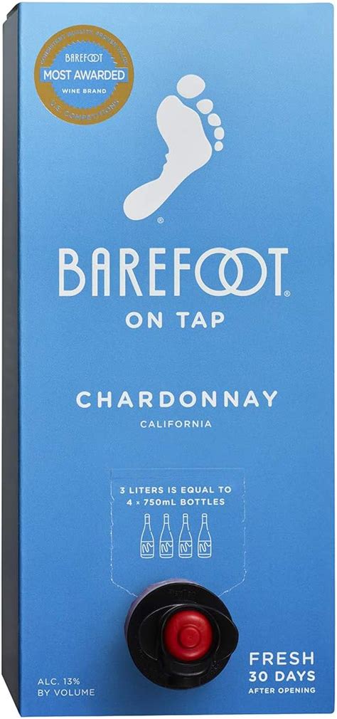 Buy Barefoot On Tap Chardonnay, 3 L Box Online | Ubuy India