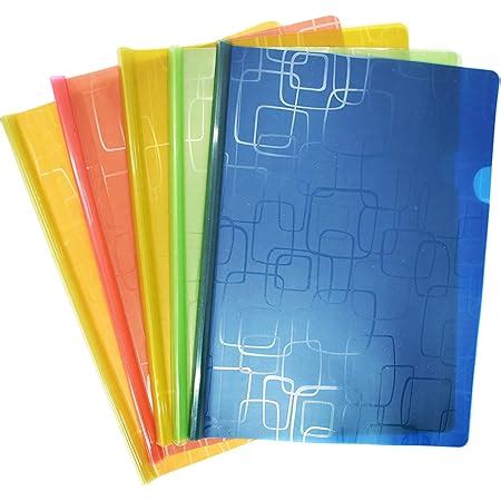 JB Stationers 10 Stick File Folder A4 Size Transparent Strip File for ...