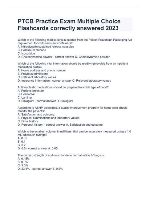 Image result for PTCB Multiple Choice