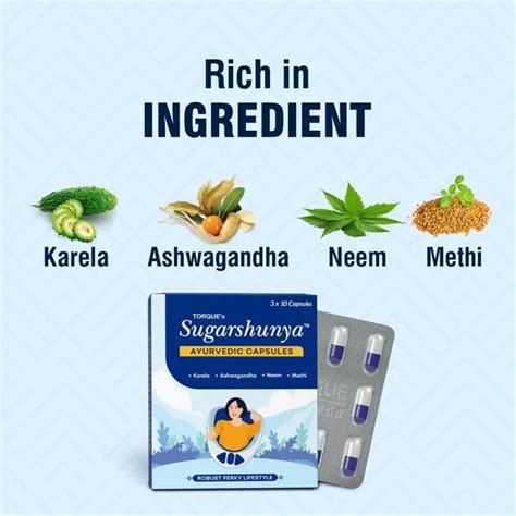 Sugarshunya Herbal Capsules – 3×10 Pack – Torque Pharma