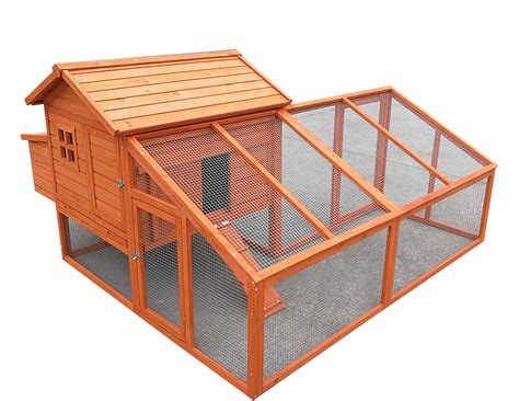 Ardinbir Deluxe Wood Chicken Coop Backyard Hen House 3-6 Chickens w ...