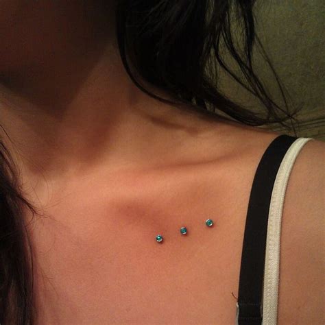 Pin by Kellie Sadler on Dermal piercings | Collar bone piercing, Dermal ...