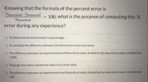 Image result for Error Calculation Formula