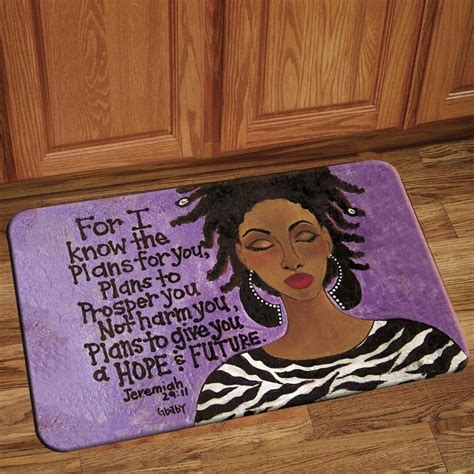 For I Know the Plans Interior Floor Mat / African American Floor Mat ...