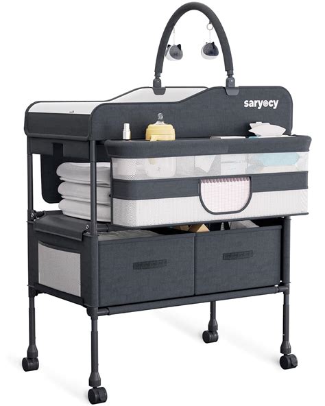 Baby Changing Table with Storage, Versatile Folding Changing Table ...