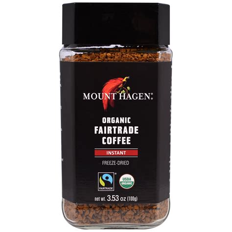 Mount Hagen, Organic Fairtrade Coffee, Instant, Freeze Dried, 3.53 oz ...
