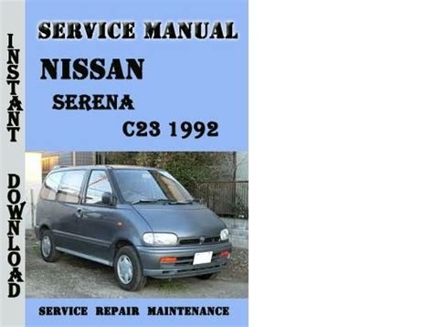 Nissan serena c23 repair manual #4 | Nissan, Repair manuals, Repair