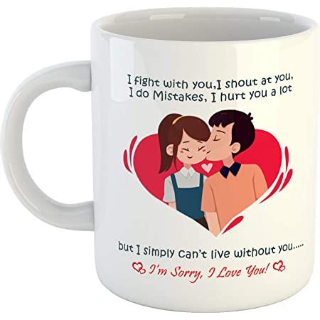 Buy Khakee Sorry Theme Printed Ceramic Coffee Mug (325 ml)- Gift for ...