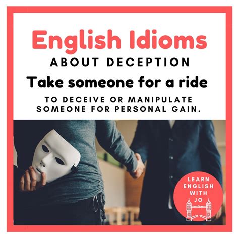 English idioms about deception. — Learn English With Jo