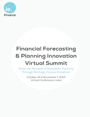 Fillable Online Financial Forecasting amp Planning Innovation Virtual ...