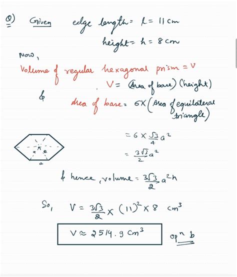 Volume Of Hexagonal Prism
