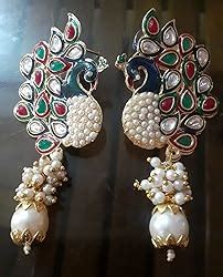 Sukkhi Glorious Pearl Gold Plated Wedding Jewellery Kundan Peacock ...