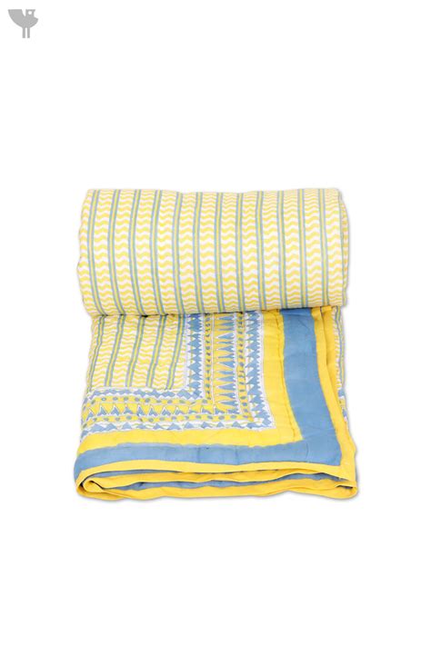 Mulmul Cotton Quilt in Block Print