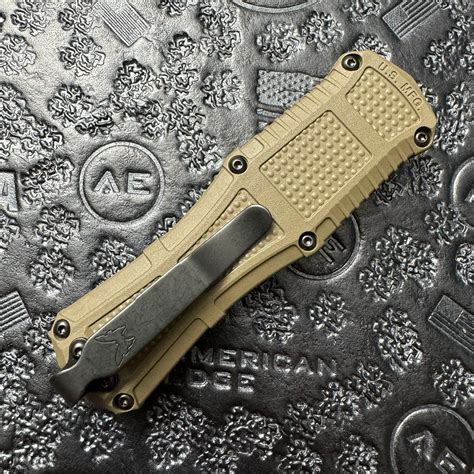 Benchmade Mini Claymore OTF Auto Ranger Green Grivory Handle Smoke Gray ...