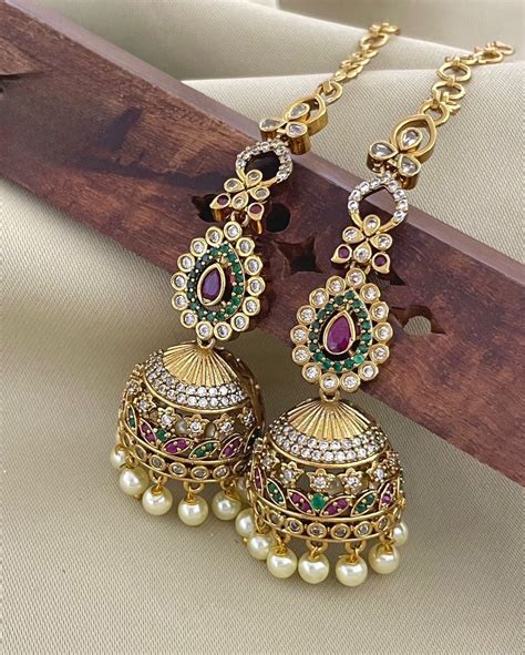 Earing with earchain product code 455 – ARACKAL JEWELLERY