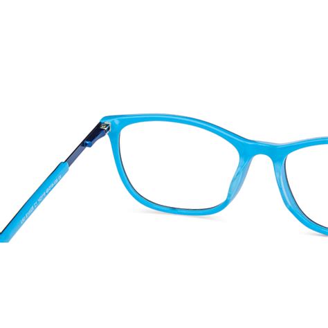Kids Glasses: Black Sky Blue Black Full Rim Rectangle Kids 5-8 yrs ...