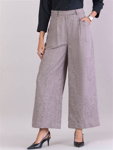 Women Textured Comfort Loose Fit High-Rise Easy Wash Pleated Trousers