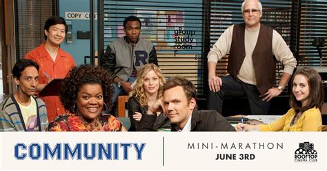 COMMUNITY TV MARATHON @ Rooftop Cinema Club - Downtown Fort Worth ...