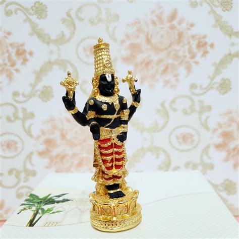 24K Gold Plated Gold Plated Venkateswara Swamy Idol, Tirupati Balaji I ...