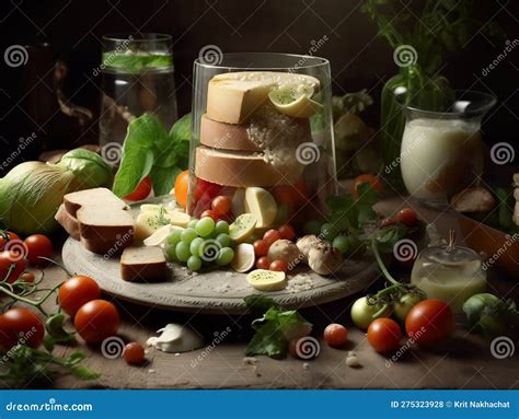 Vegetables and Fruit are Both Important Components of a Healthy Stock Illustration ...