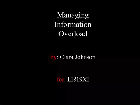 Image result for Managing Information Overload