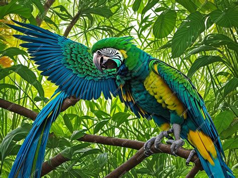 Premium Photo | Great green macaw Ara ambiguus also known as the great ...