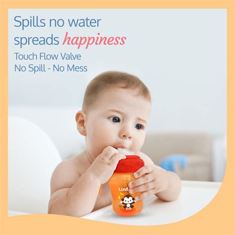 LuvLap Banana Time 2 In 1 Spout And Straw Sipper Orange(210ml)