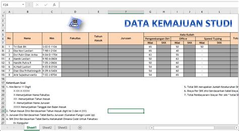 Image result for Contoh Data Excel