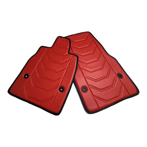 Chevrolet Corvette C8 Stingray Z06 Z51 Floor Mats Red Eco Leather 2021 ...