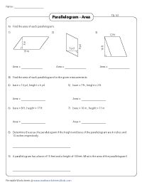 Image result for Parallelogram Area Problems