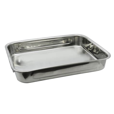 Plat four en inox rectangulaire 27,5 x 20,4 x 6 cm en extérieur | Greenweez