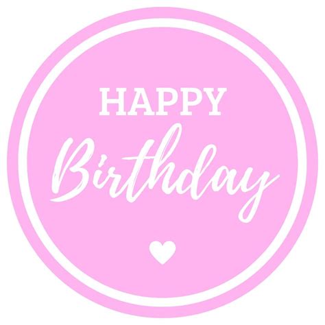 Pink happy birthday sticker – Artofit