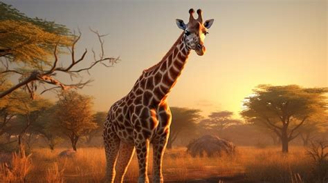 Giraffe high quality background | Premium AI-generated image